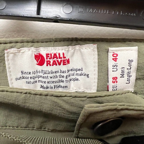 COPY - NWT Fjallraven Men's Green High Coast Hike Trouser Pants Belted Green Ou… - Picture 3 of 10